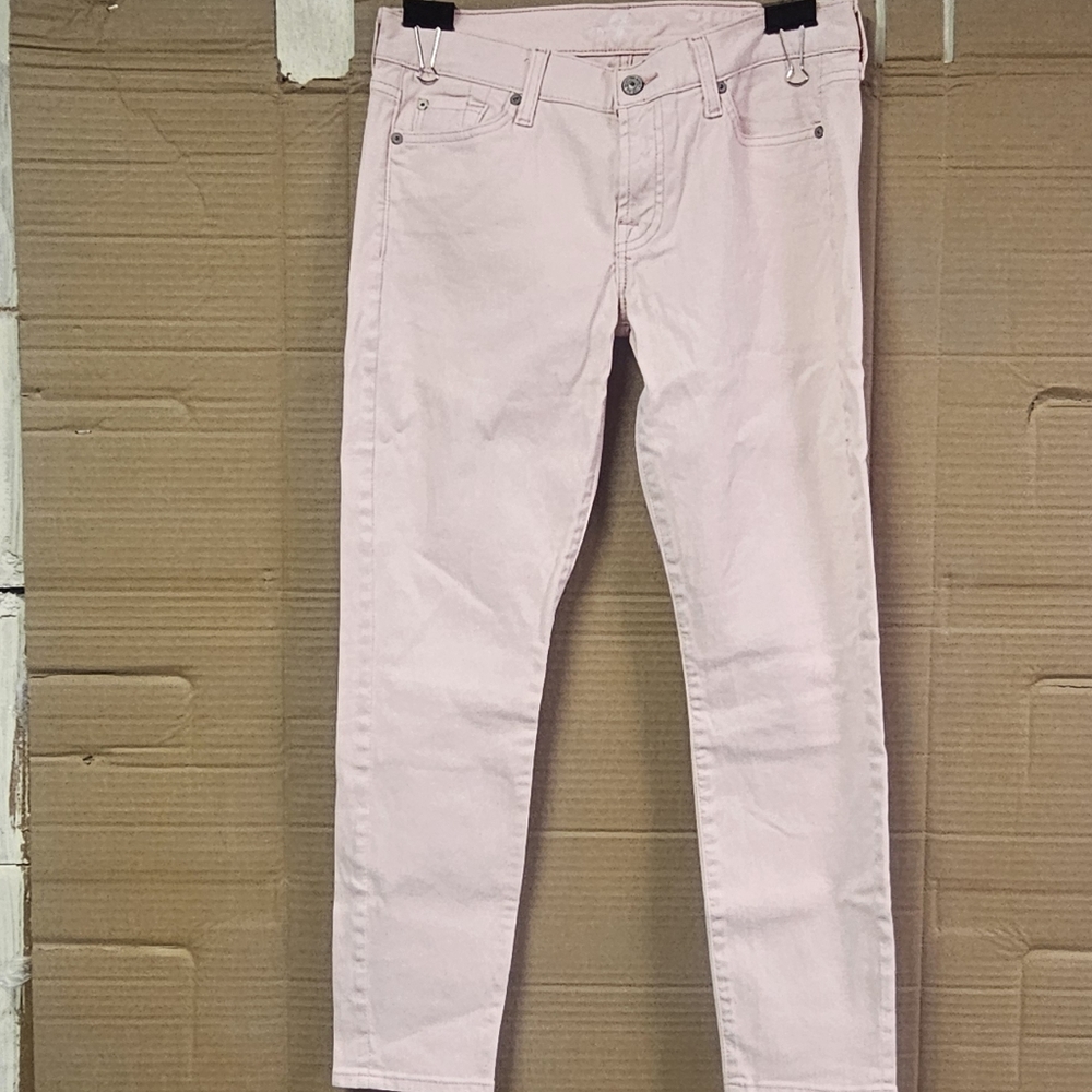 7 For All Mankind Women's Skinny Jeans in Soft Pink